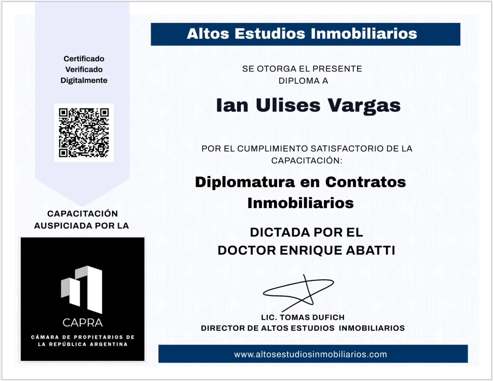 Diplomatura en Contratos Inmobiliarios — Ian Vargas